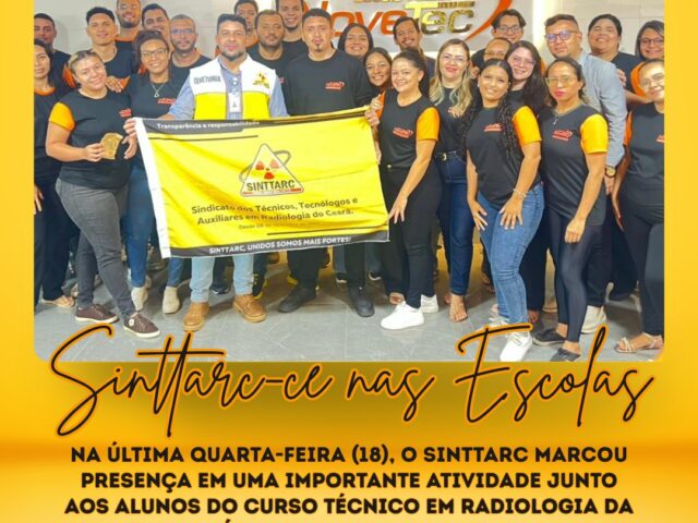 Projeto SINTTARC na Escola Fortalece diálogo com futuros profissionais da Radiologia