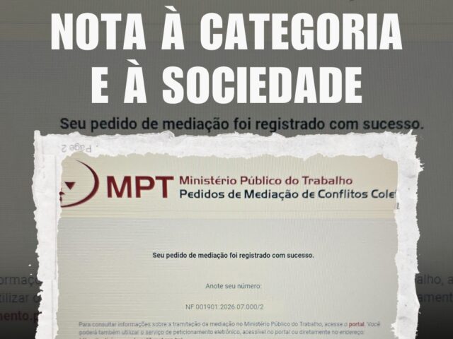 NOTA À CATEGORIA E À SOCIEDADE