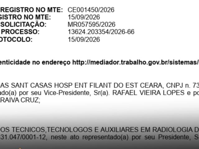 Sinttarc fecha CCT 2026/2027 do setor filantrópico com reajuste e novo piso salarial